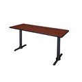Cain Rectangle Tables > Training Tables > Cain Training Tables, 66 X 24 X 29, Wood|Metal Top, Cherry MTRCT6624CH